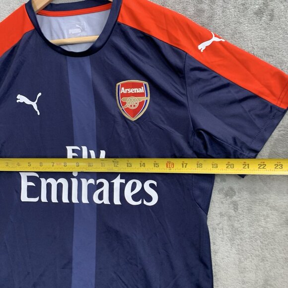 Puma Jersey Mens L Arsenal #18 Blue 16/17 Training Practice Kit Football Soccer - Picture 3 of 10